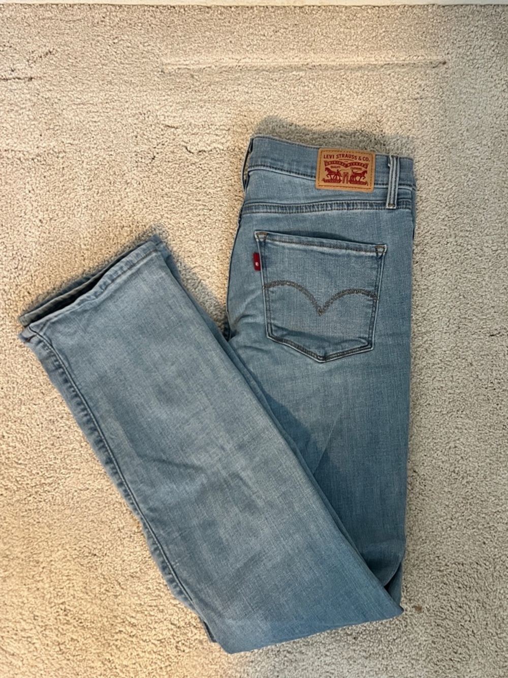 Levi's Light Blue 314 Shaping Straight Jeans